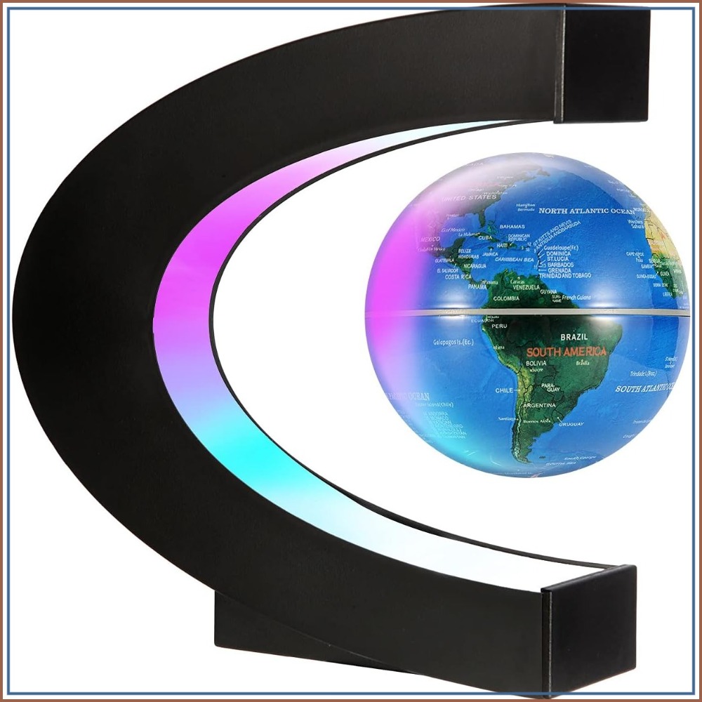 Lighting Home Decor Products - Magnetic Levitating Floating World Map Globe,