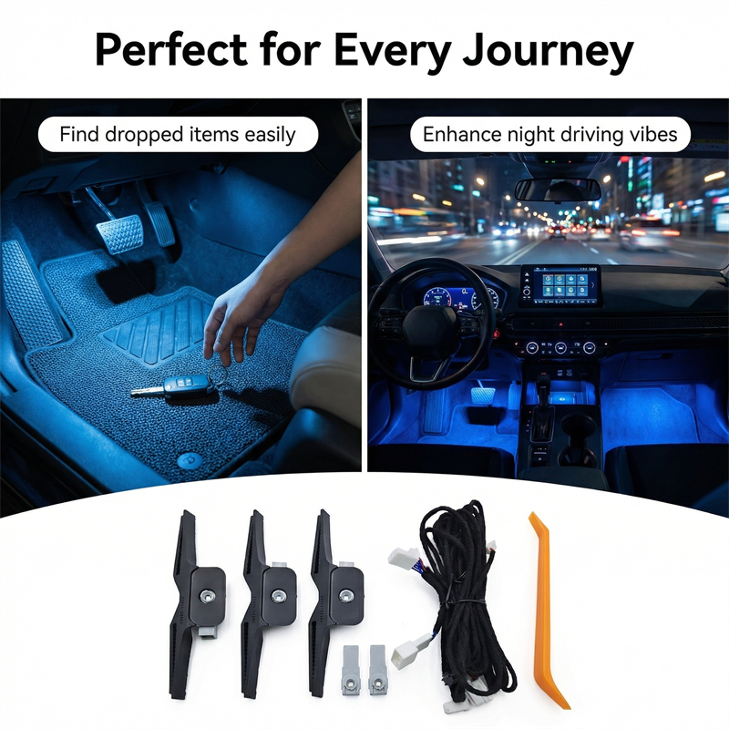 Lighting Interior Decor - 4pcs Color Foot Light Ambient Light
