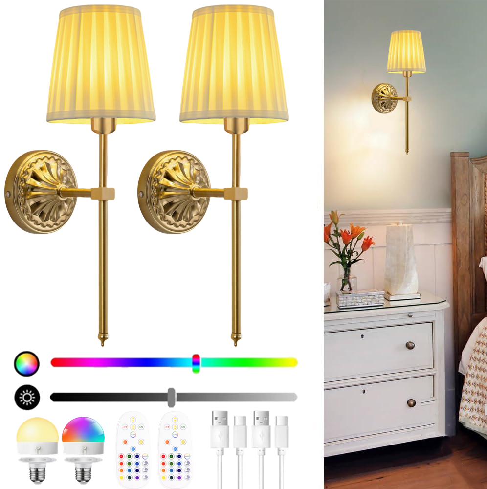 Colour Changing Bulb - Battery-Powered Wall Light: Rechargeable Wall Light
