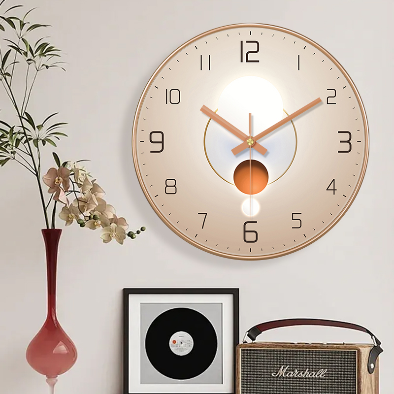 Lighting Home Decor Wall Clocks - Modern Minimalist Wall Clock 2D Soft