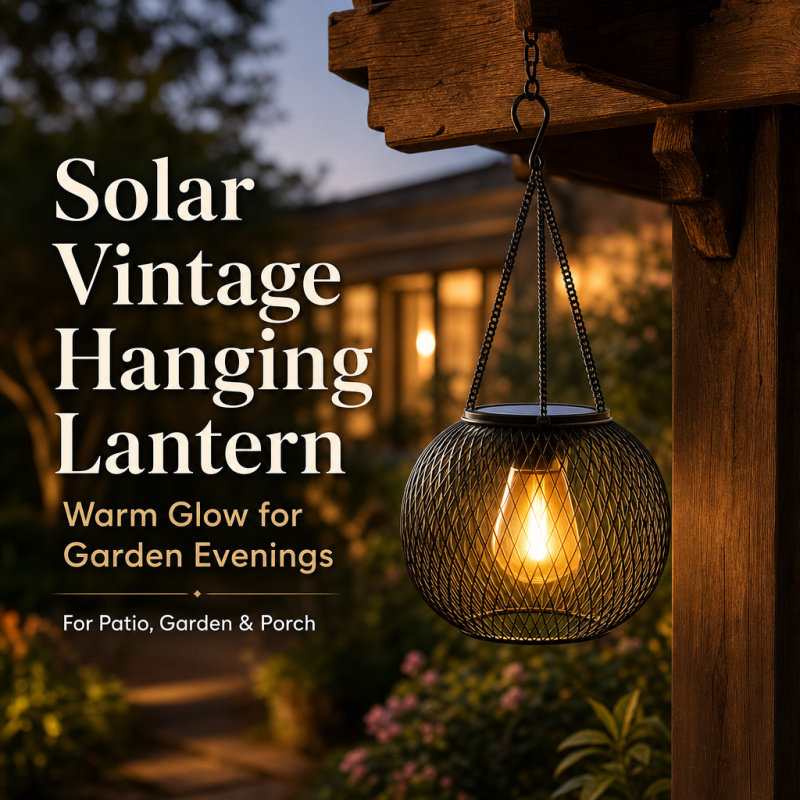 Yard Lighting Decor - Solar Powered LED Hanging Floor Lamp