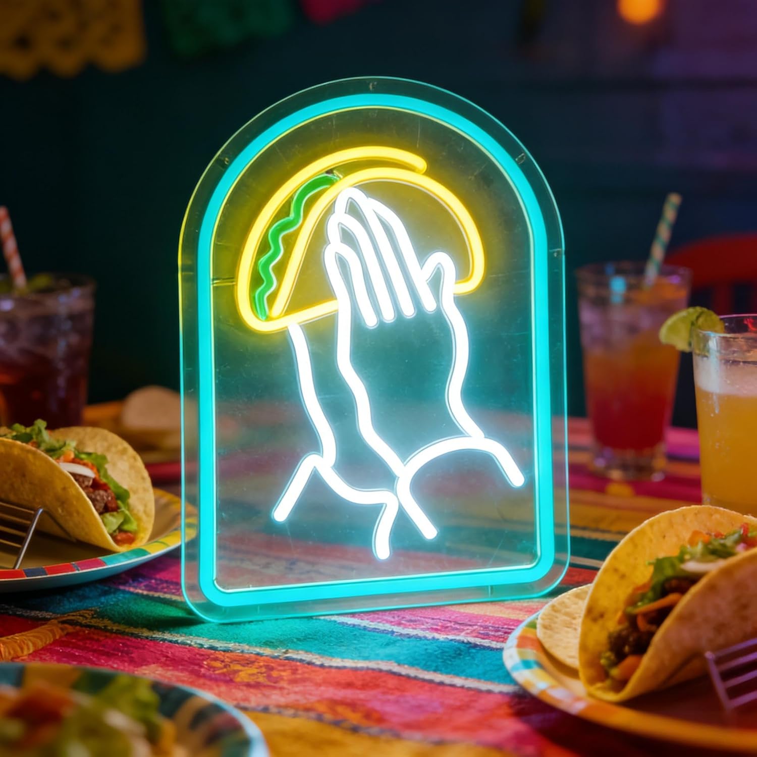 Outdoor Lighting Decor Ideas - Taco LED Neon Sign LED Wall