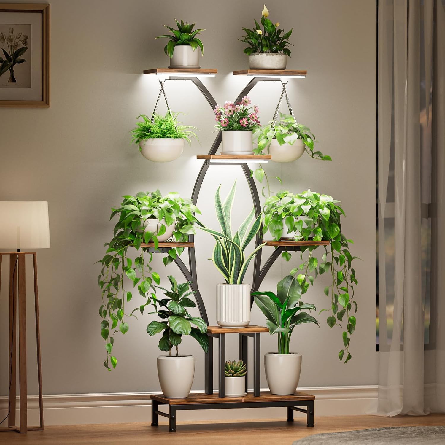 Lighting Home Decor Products - 7-Tier Corner Plant Stand with Grow