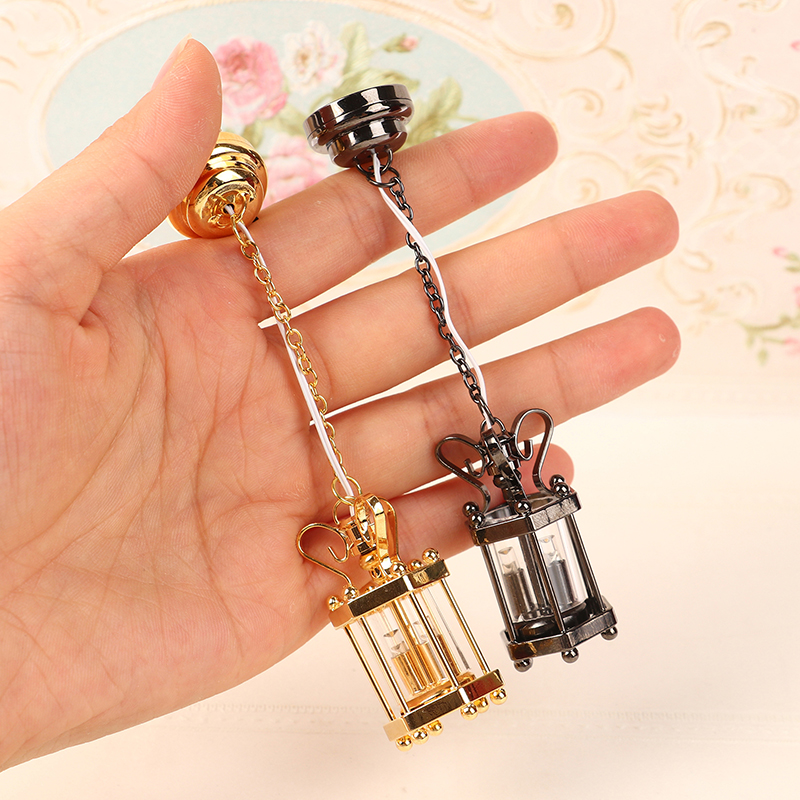 Lighting Metal Wall Decor - 1:12 Dollhouse Miniature Lamp Glass Shade