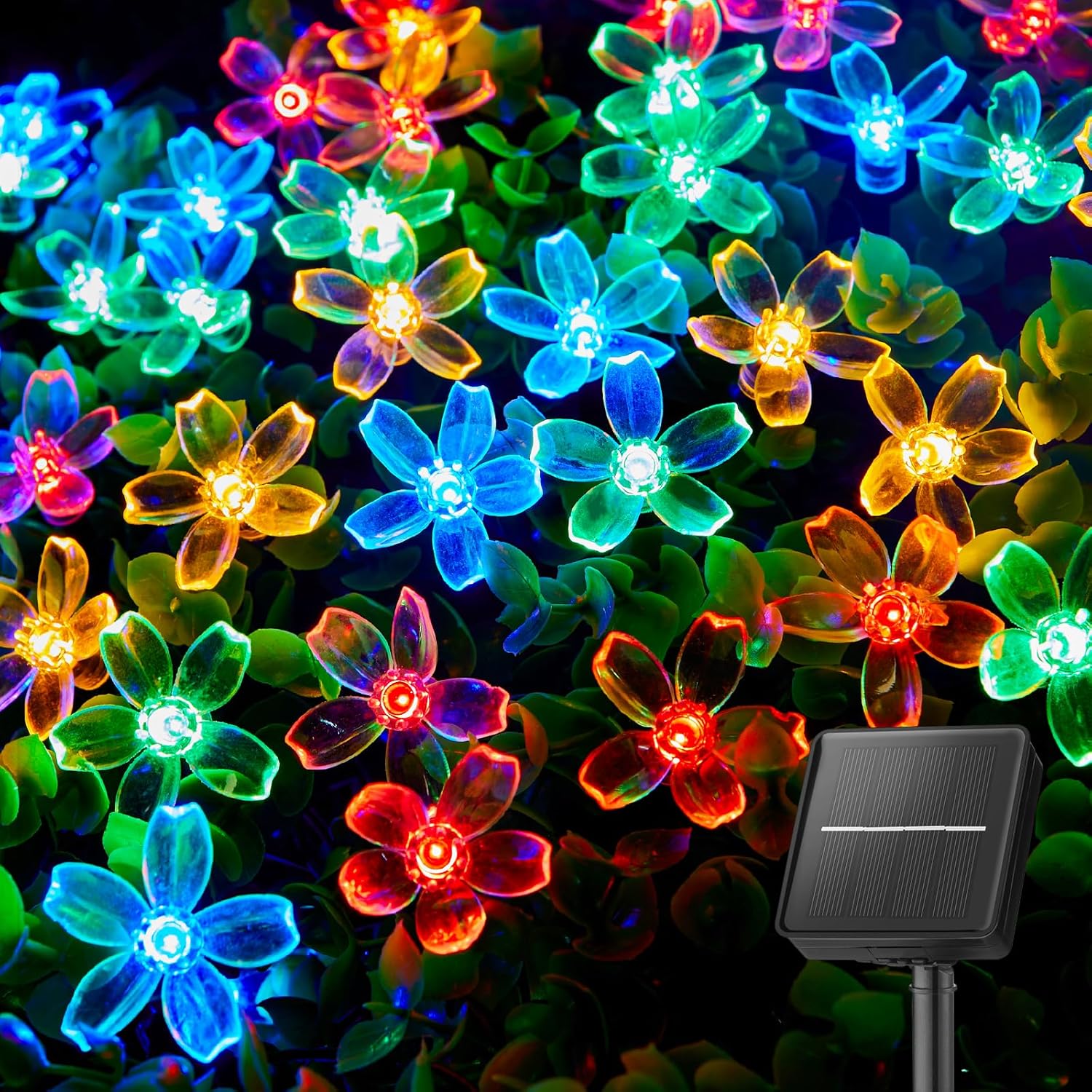 Yard Lighting Decor - 60 LED Flower Solar String Lights