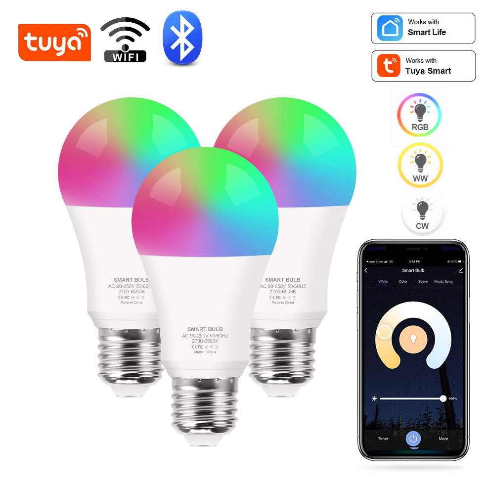 Colour Changing Bulb - Tuya Wifi/Bluetooth Smart Bulb Alexa Led