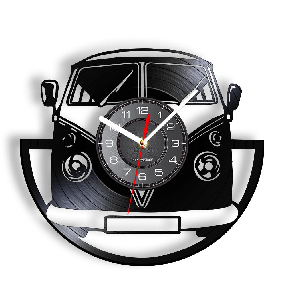Lighting Home Decor Wall Clocks - Minibus Vintage Vinyl Record Wall Clock