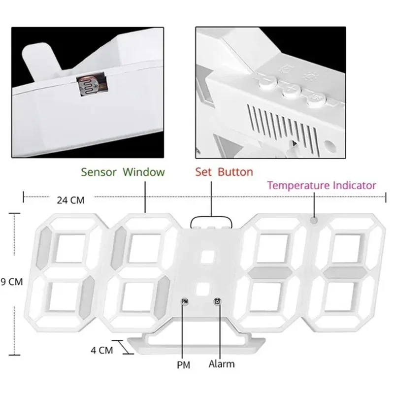 Decoration for Bedroom 3D Digi - Lighting Home Decor Wall Clocks 리뷰 및 가격