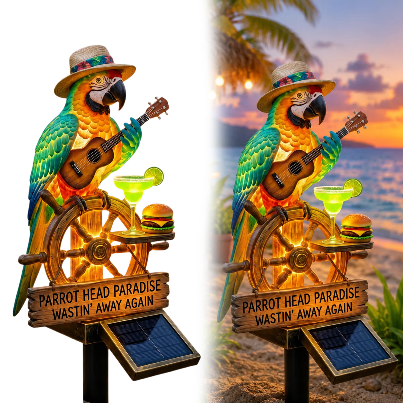 Solar-Powered Parrot Garden Li - Yard Lighting Decor 리뷰 및 가격