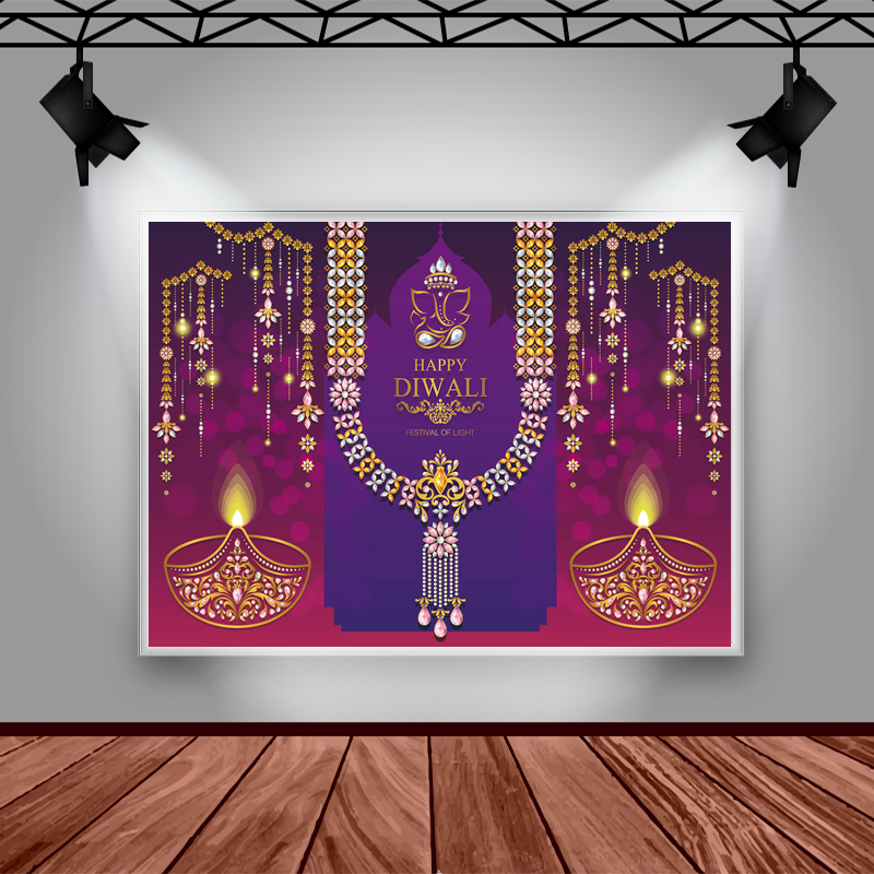 Happy Diwali Photography Backd - Lighting Decoration For Diwali 리뷰 및 가격