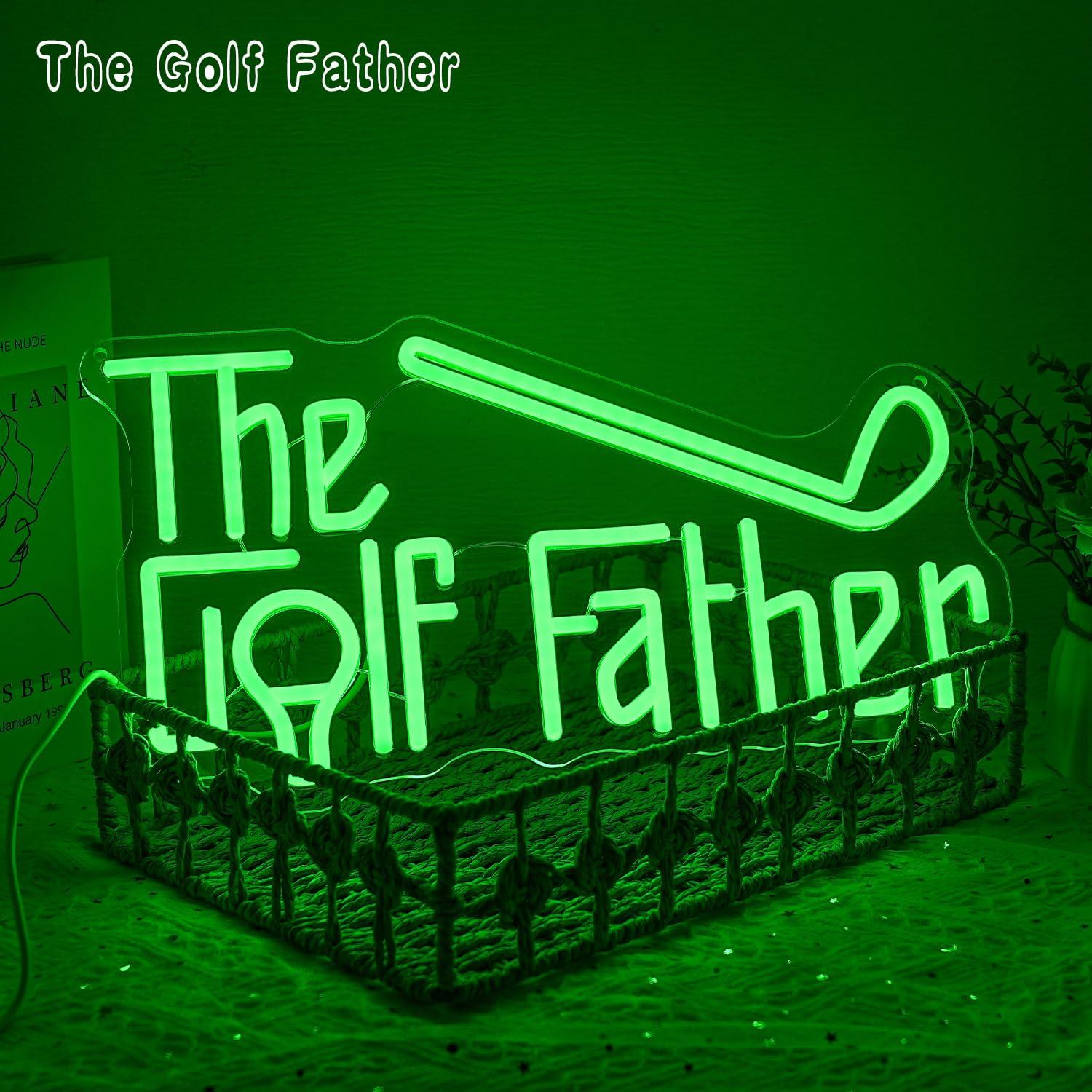 The Golf Father Neon Sign USB  - Wall Decor Lighting 리뷰 및 가격