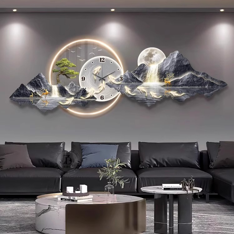 Luxury Light Wall clock Living - Lighting Home Decor Wall Clocks 리뷰 및 가격