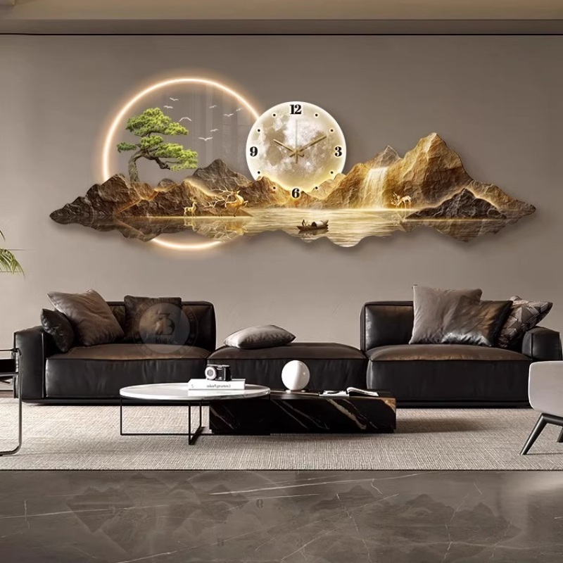 Luxury Light Wall clock Living - Lighting Home Decor Wall Clocks 리뷰 및 가격
