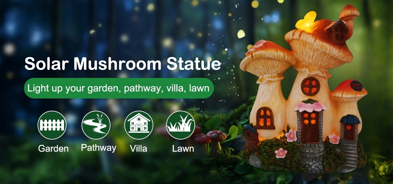 Lifelike Outdoor Mushroom Hous - Outdoor Lighting Decor Ideas 리뷰 및 가격