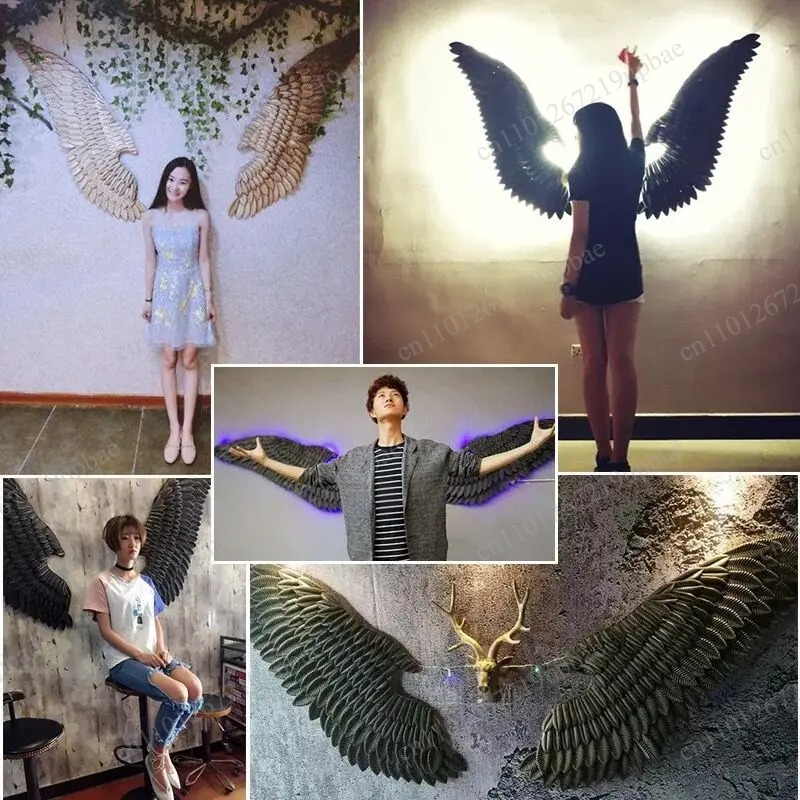 Large Metal Angel Wings with L - Lighting Metal Wall Decor 리뷰 및 가격