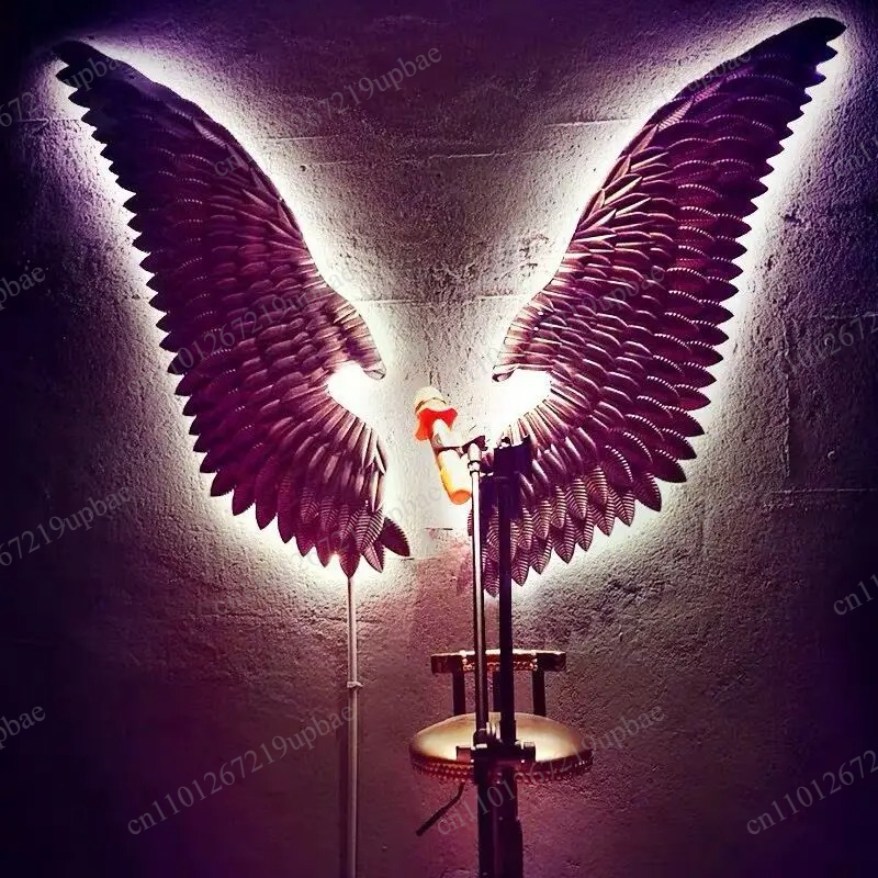 Large Metal Angel Wings with L - Lighting Metal Wall Decor 리뷰 및 가격