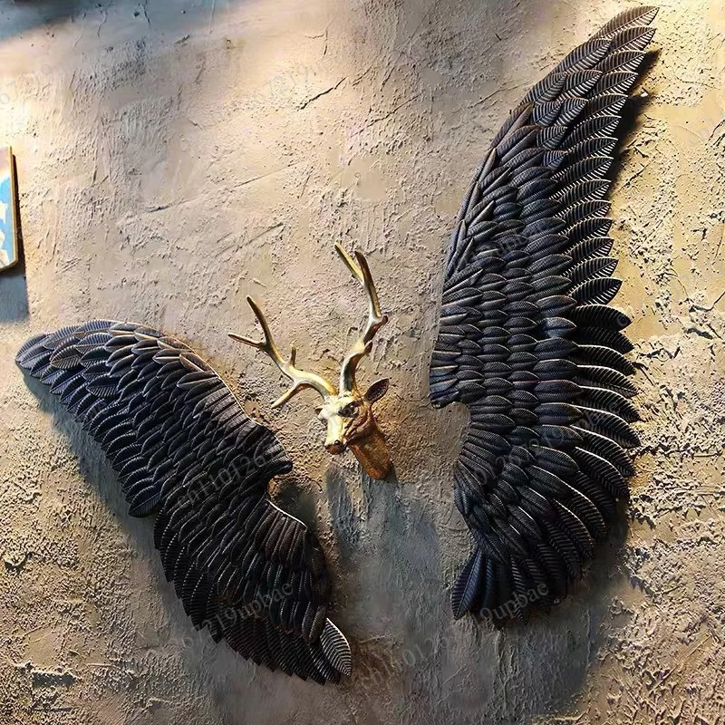 Large Metal Angel Wings with L - Lighting Metal Wall Decor 리뷰 및 가격