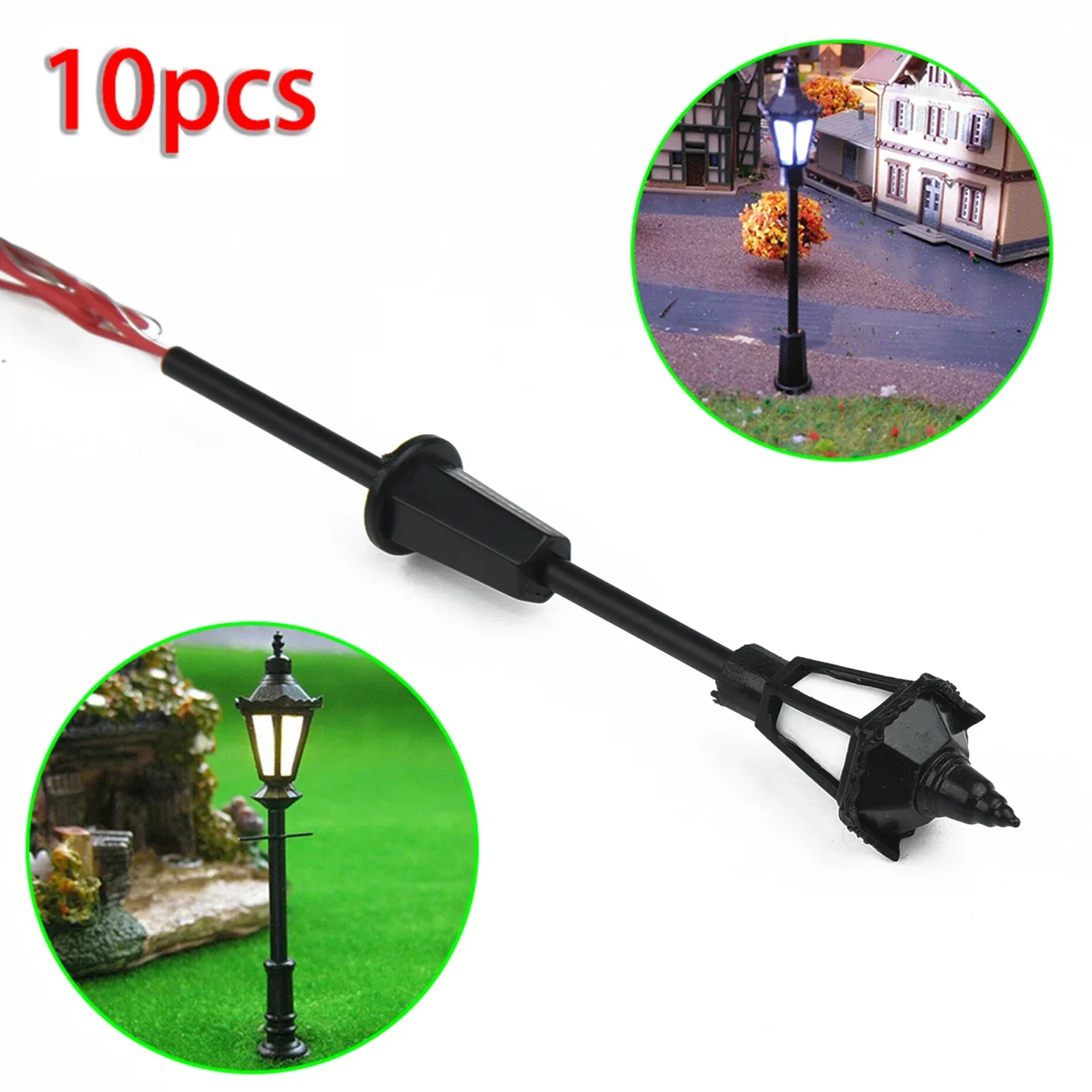 10Pcs Model Street Lights Scal - Wall Decor Lighting Tree 리뷰 및 가격