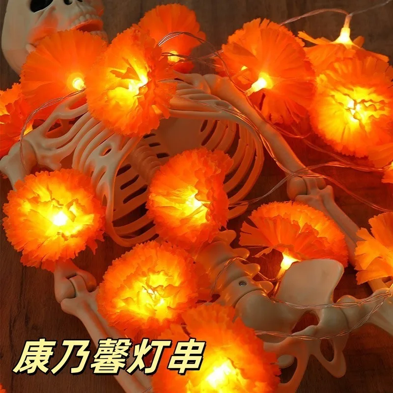 5 Ft LED Orange Marigold Garla - Lighting Decoration For Diwali 리뷰 및 가격