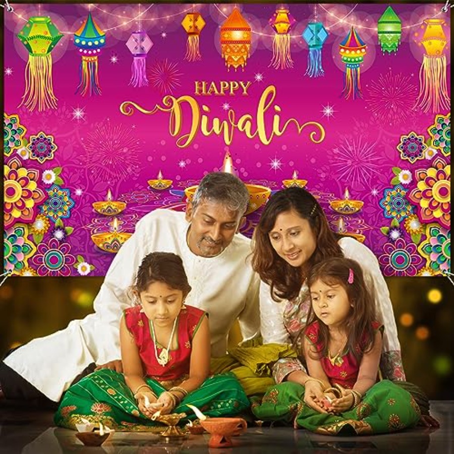 Happy Diwali Backdrop Banner D - Lighting Decoration For Diwali 리뷰 및 가격