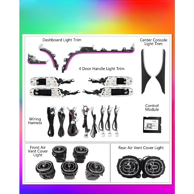 64 Color Front Rear Air Vent L - Lighting Interior Decor 리뷰 및 가격