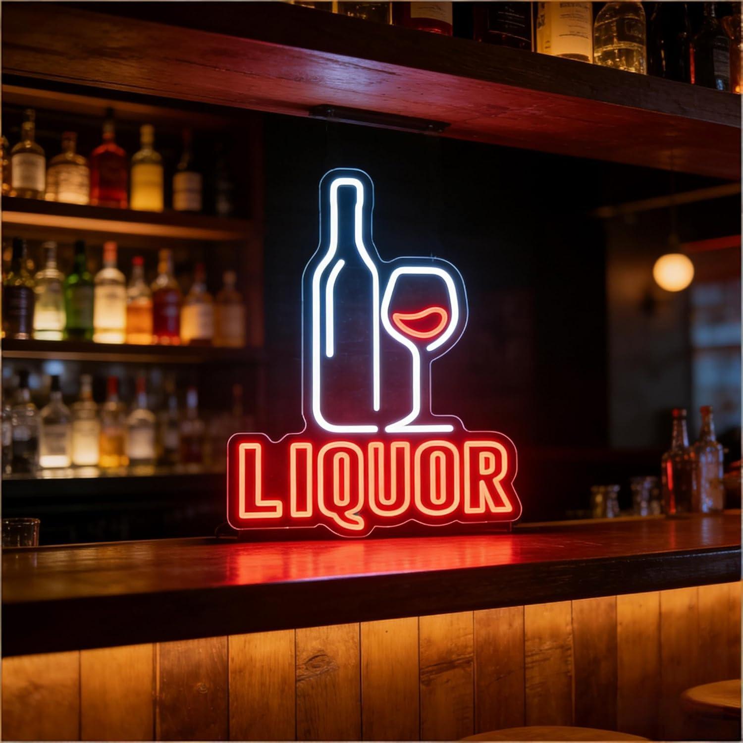 Liquor Neon Sign USB Dimmable  - Wall Decor Lighting 리뷰 및 가격