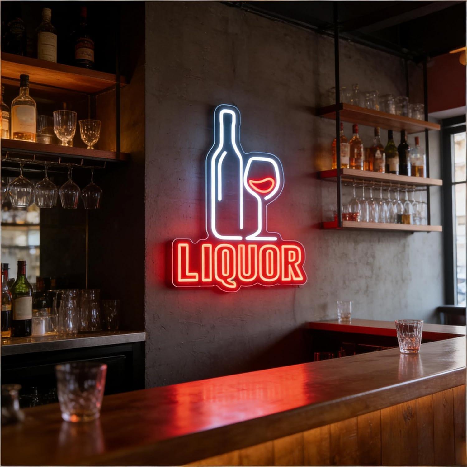 Liquor Neon Sign USB Dimmable  - Wall Decor Lighting 리뷰 및 가격