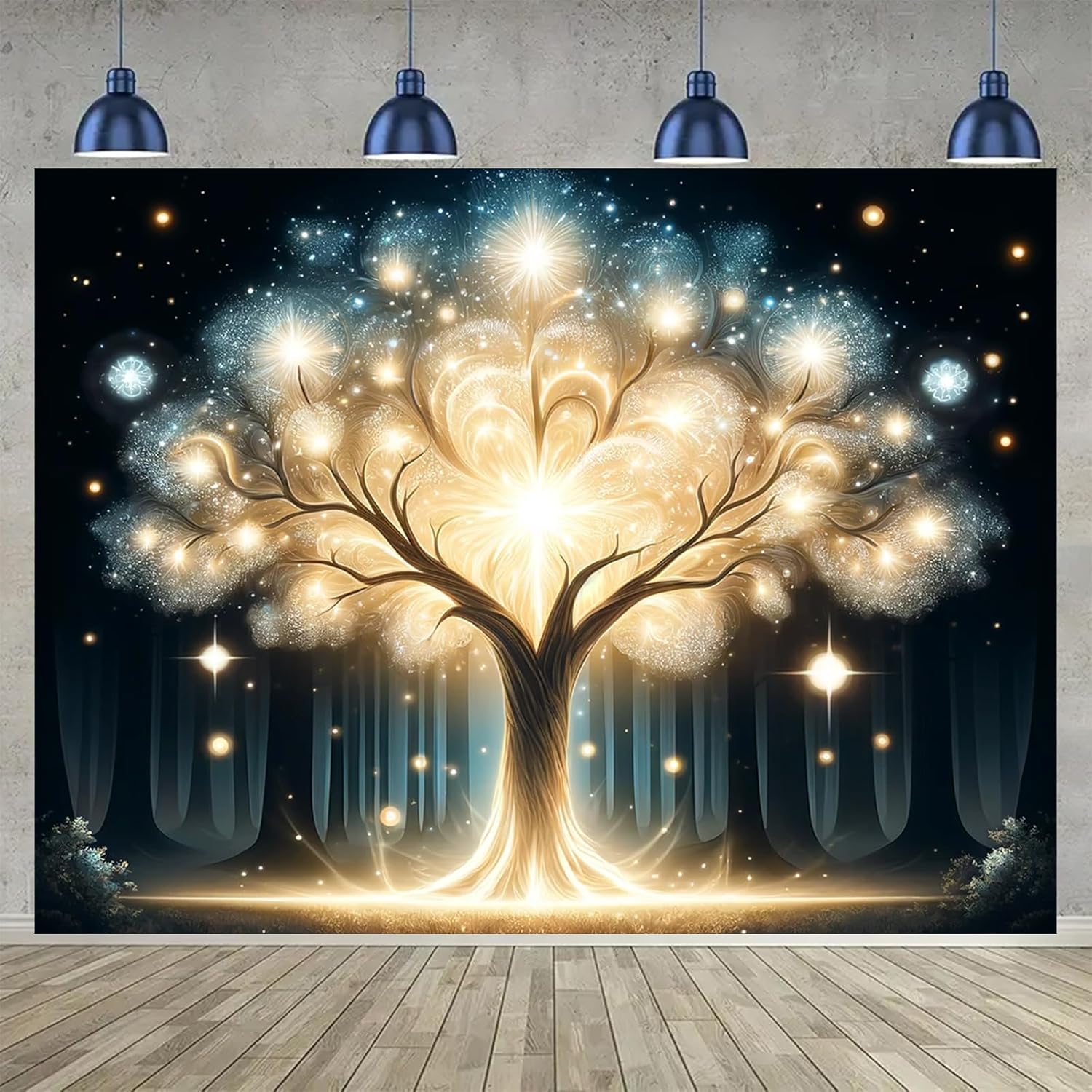 Glowing Spirit Tree UV Black L - Wall Decor Lighting Tree 리뷰 및 가격