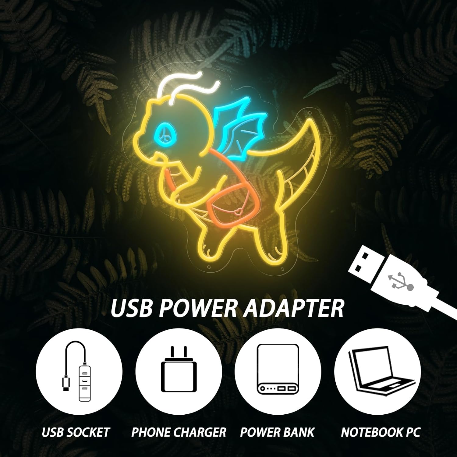 USB Dimmable Cute Dinosaur Neo - Outdoor Lighting Decor Ideas 리뷰 및 가격