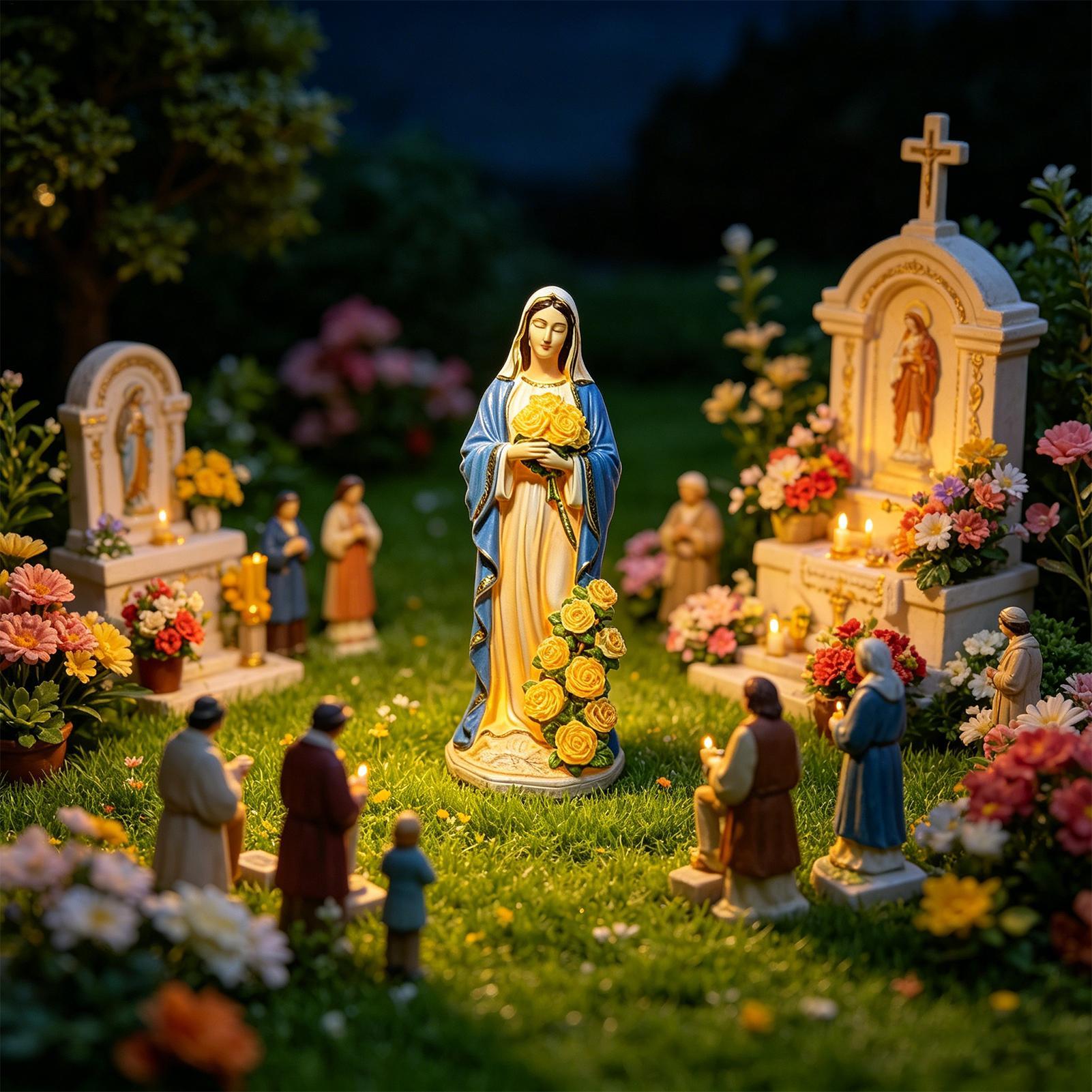 Virgin Mary Solar Statue Garde - Yard Lighting Decor 리뷰 및 가격