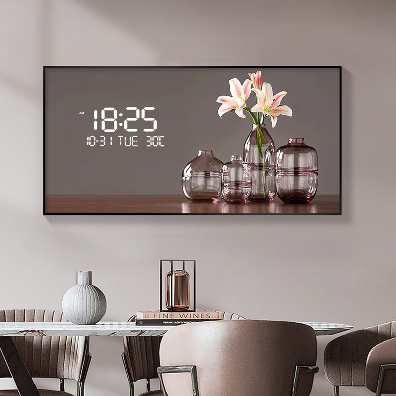 Large Size Flower Pattern Digi - Lighting Home Decor Wall Clocks 리뷰 및 가격
