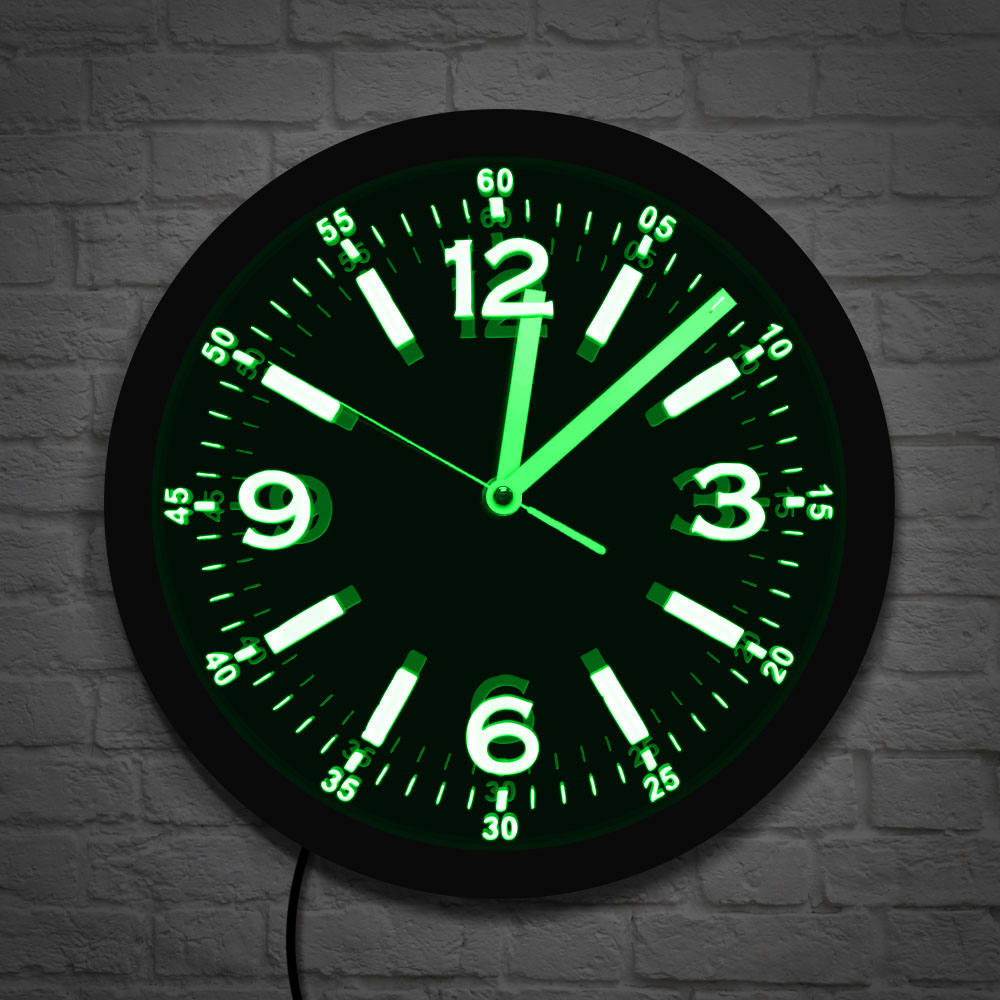 Modern Design LED Neon Light W - Lighting Home Decor Wall Clocks 리뷰 및 가격