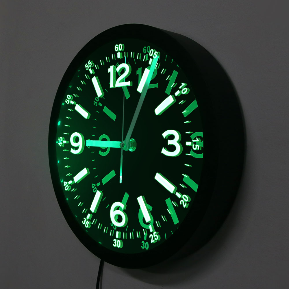 Modern Design LED Neon Light W - Lighting Home Decor Wall Clocks 리뷰 및 가격