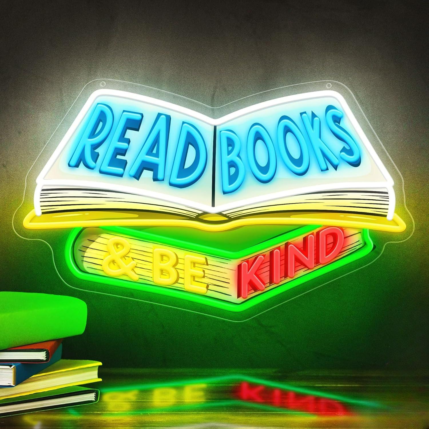 Read Books and Be Kind Neon Si - Wall Decor Lighting 리뷰 및 가격