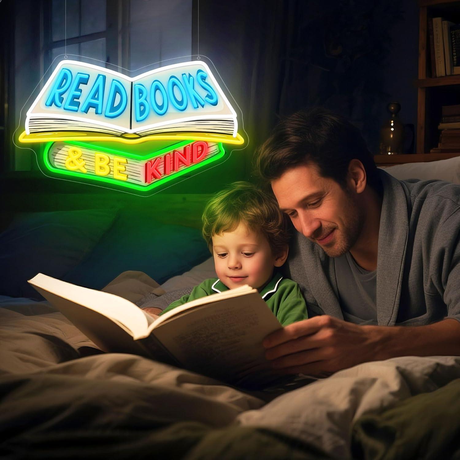Read Books and Be Kind Neon Si - Wall Decor Lighting 리뷰 및 가격