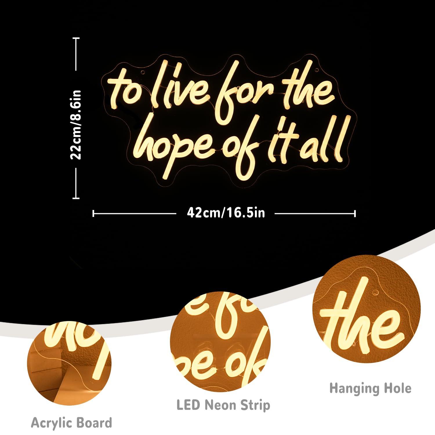To Live For The Hope Of It All - Wall Decor Lighting 리뷰 및 가격
