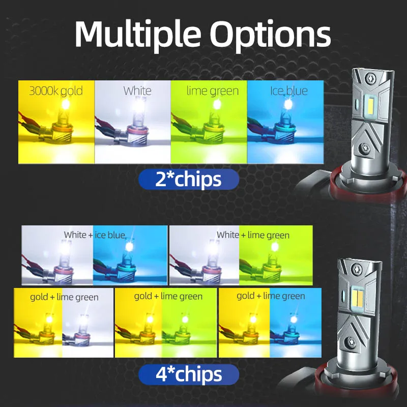 2x Car LED Front Fog Lights Bu - Colour Changing Bulb 리뷰 및 가격