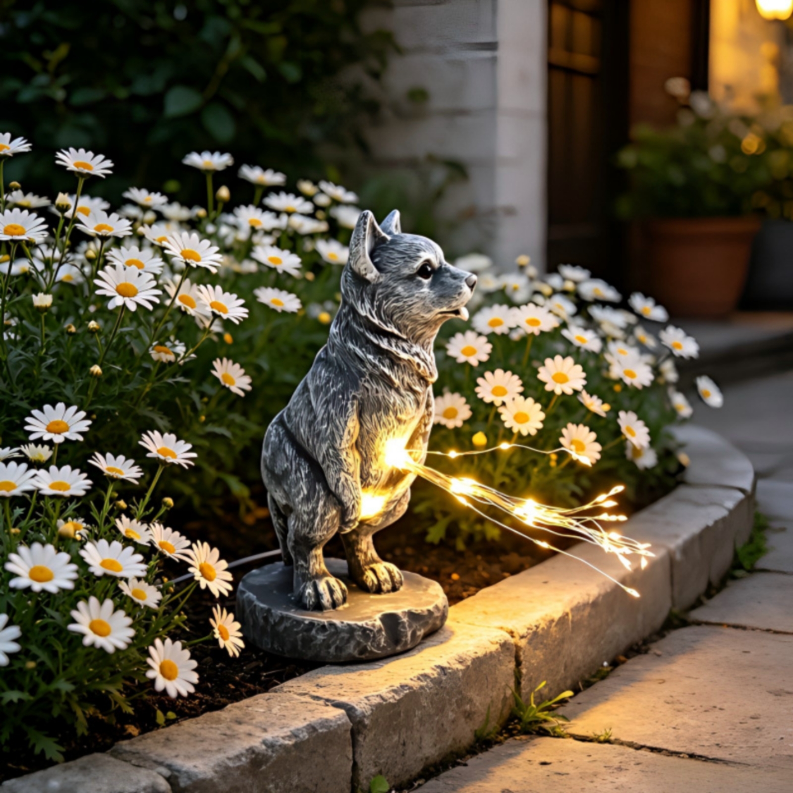 Lighted Dog Statue Decorative  - Yard Lighting Decor 리뷰 및 가격