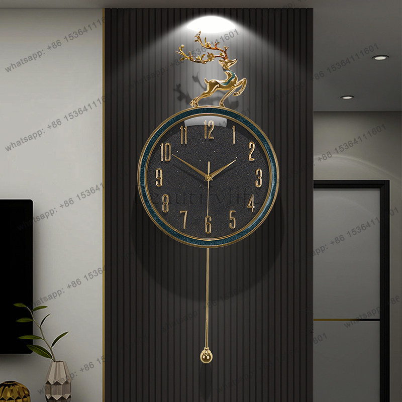 New Chinese light luxury Fulu  - Lighting Home Decor Wall Clocks 리뷰 및 가격