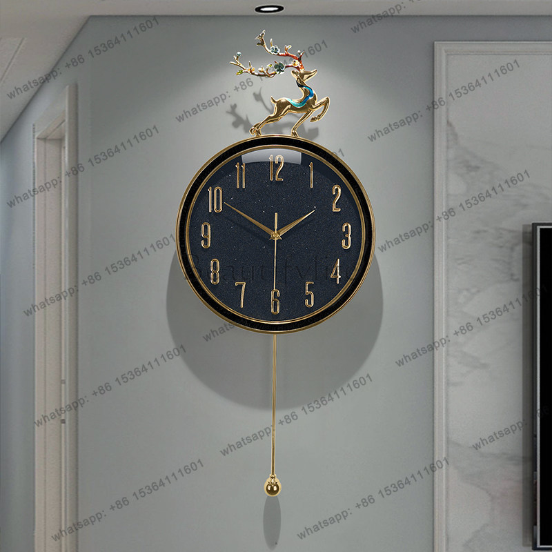 New Chinese light luxury Fulu  - Lighting Home Decor Wall Clocks 리뷰 및 가격