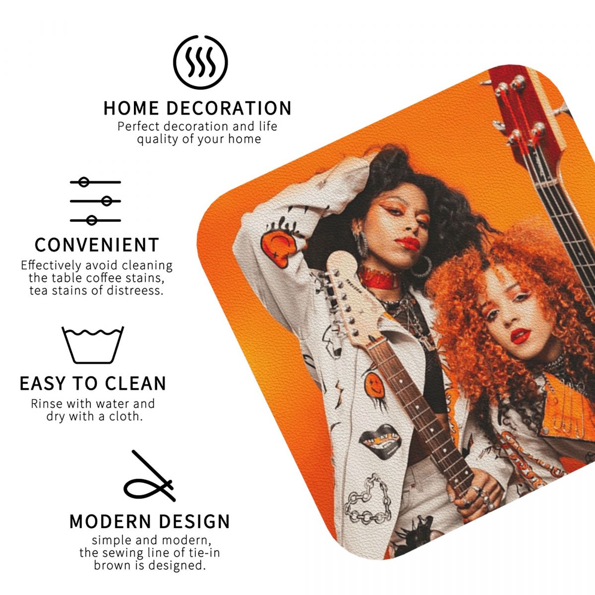 Nova Twins Coasters PVC Leathe - Nova Decor & Lighting Vase Glass Brun 26Cm 리뷰 및 가격