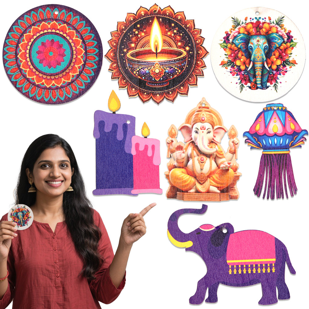 Diwali Themed Decor - Wooden C - Lighting Decoration For Diwali 리뷰 및 가격