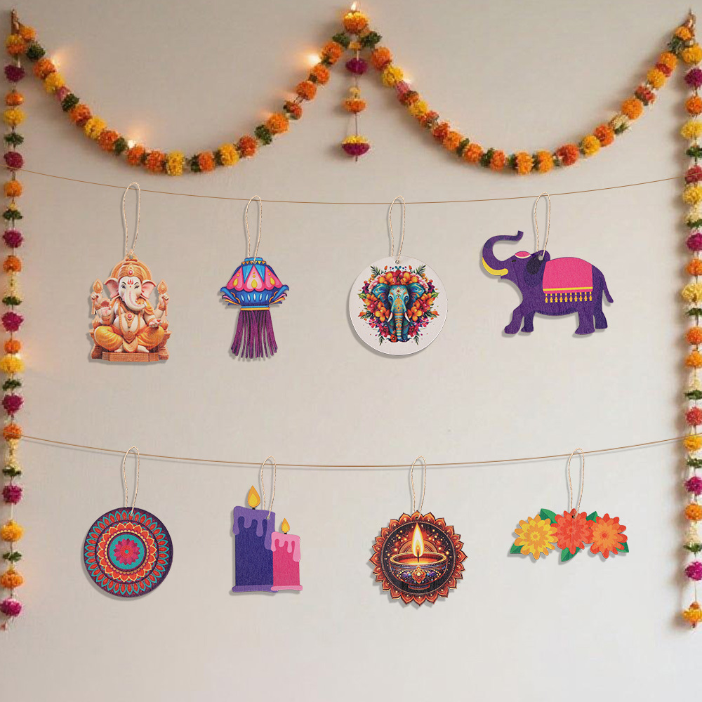 Diwali Themed Decor - Wooden C - Lighting Decoration For Diwali 리뷰 및 가격