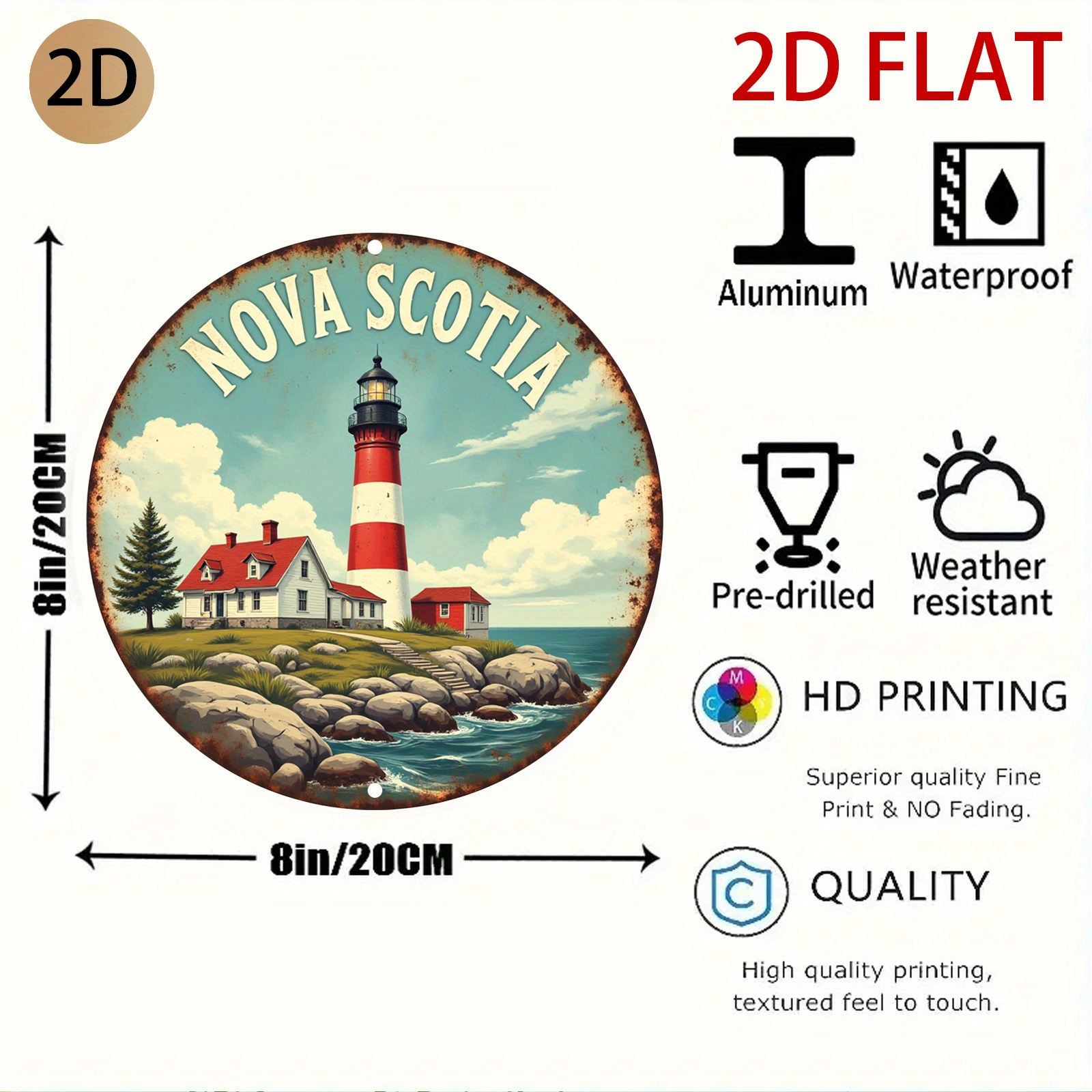 Nova Scotia Lighthouse Coastal - Nova Decor & Lighting Vase Glass Brun 26Cm 리뷰 및 가격