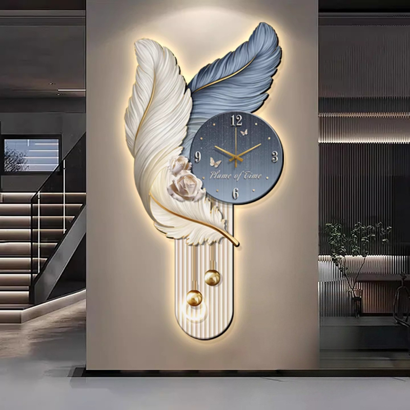 Light Luxury Feather Entrance  - Lighting Home Decor Wall Clocks 리뷰 및 가격