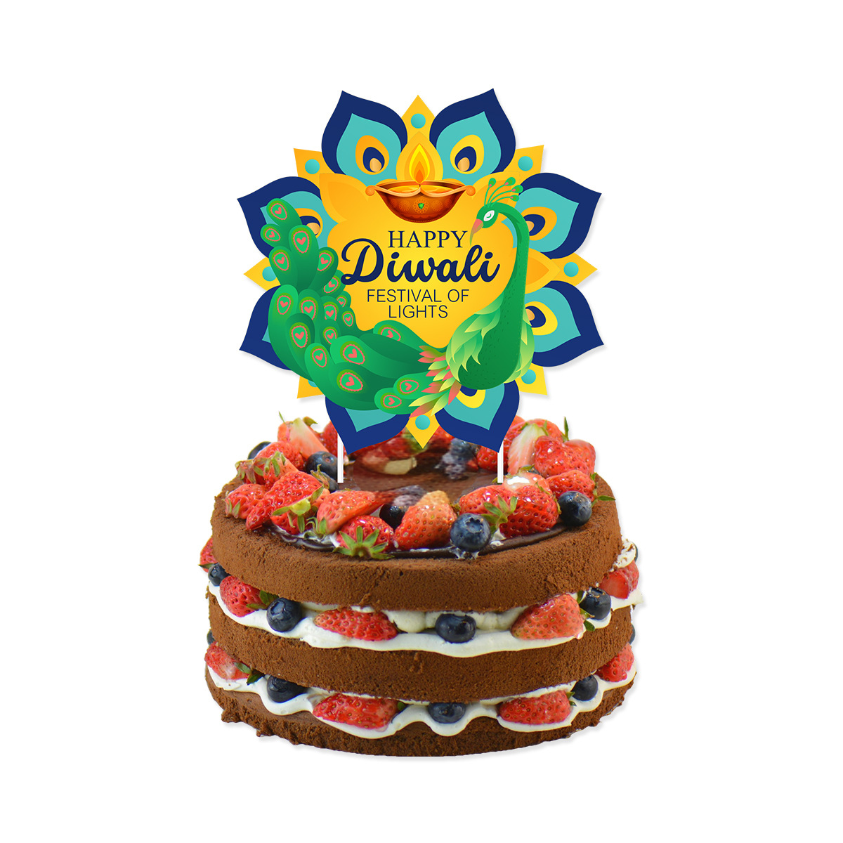 Diwali Theme Cake Decoration,H - Lighting Decoration For Diwali 리뷰 및 가격