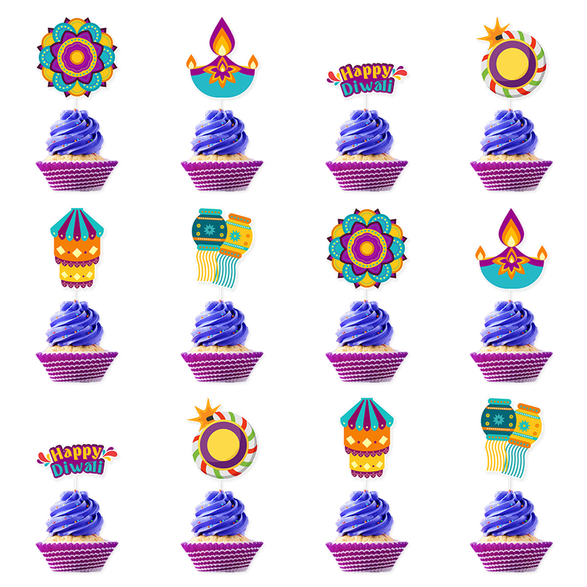 Diwali Theme Cake Decoration,H - Lighting Decoration For Diwali 리뷰 및 가격