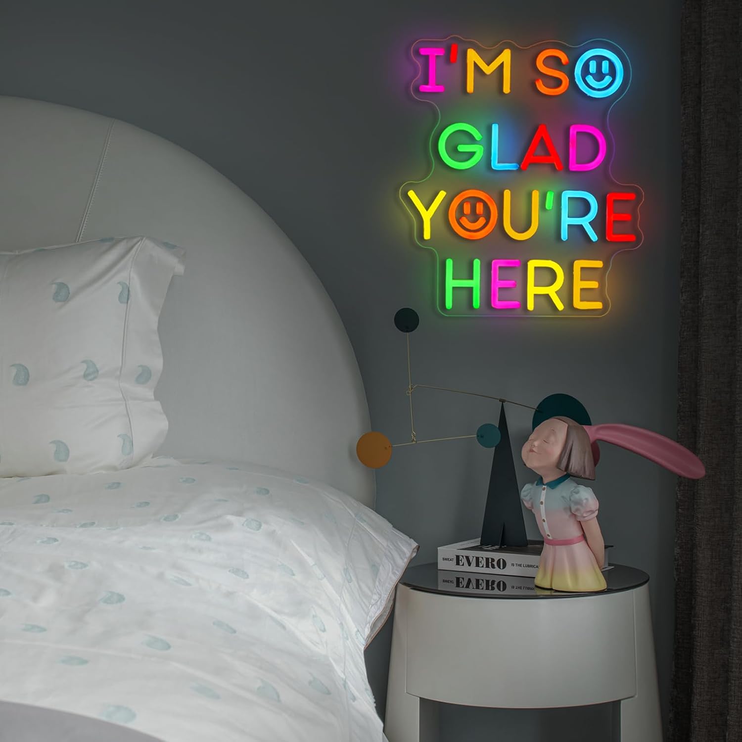 I'm So Glad You‘re Here Neon - Wall Decor Lighting 리뷰 및 가격