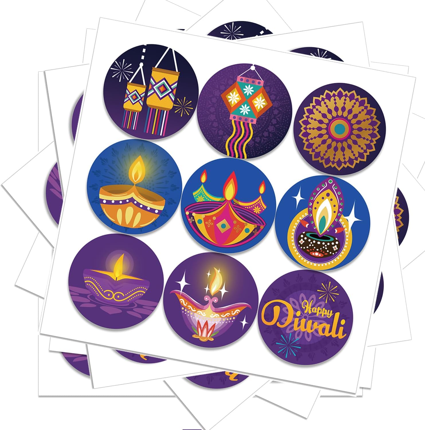 Happy Diwali stickers Indian F - Lighting Decoration For Diwali 리뷰 및 가격
