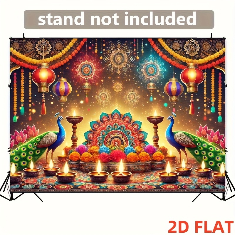 Diwali Peacock Lantern Tapestr - Lighting Decoration For Diwali 리뷰 및 가격